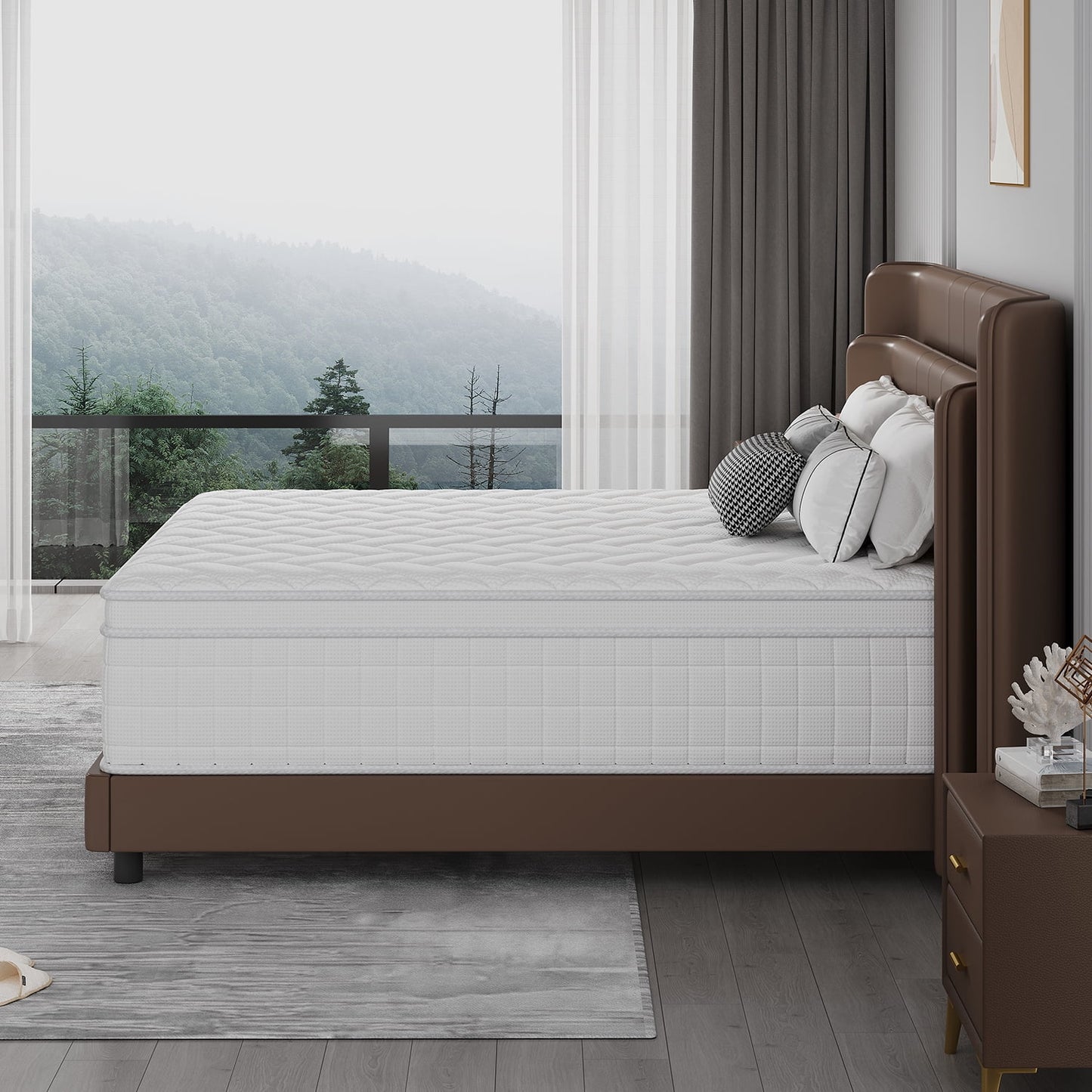 10" Comfort Foam and Pocket Spring Hybrid Mattress, Adult, Queen