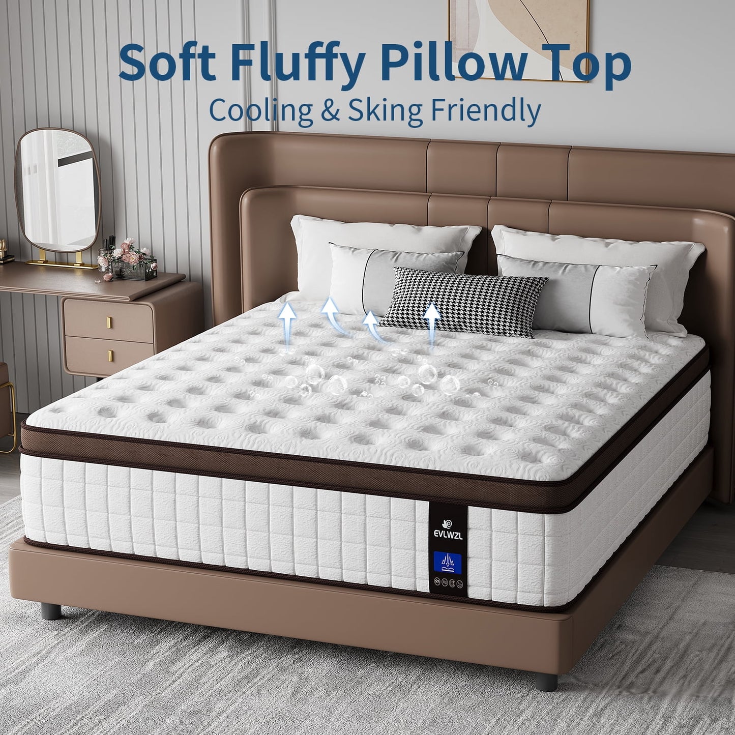 Twin Mattress, 12" Gel Memory Foam & Pocket Spring Hybrid Mattress in a Box, Medium Firm, CertiPUR-US Certified