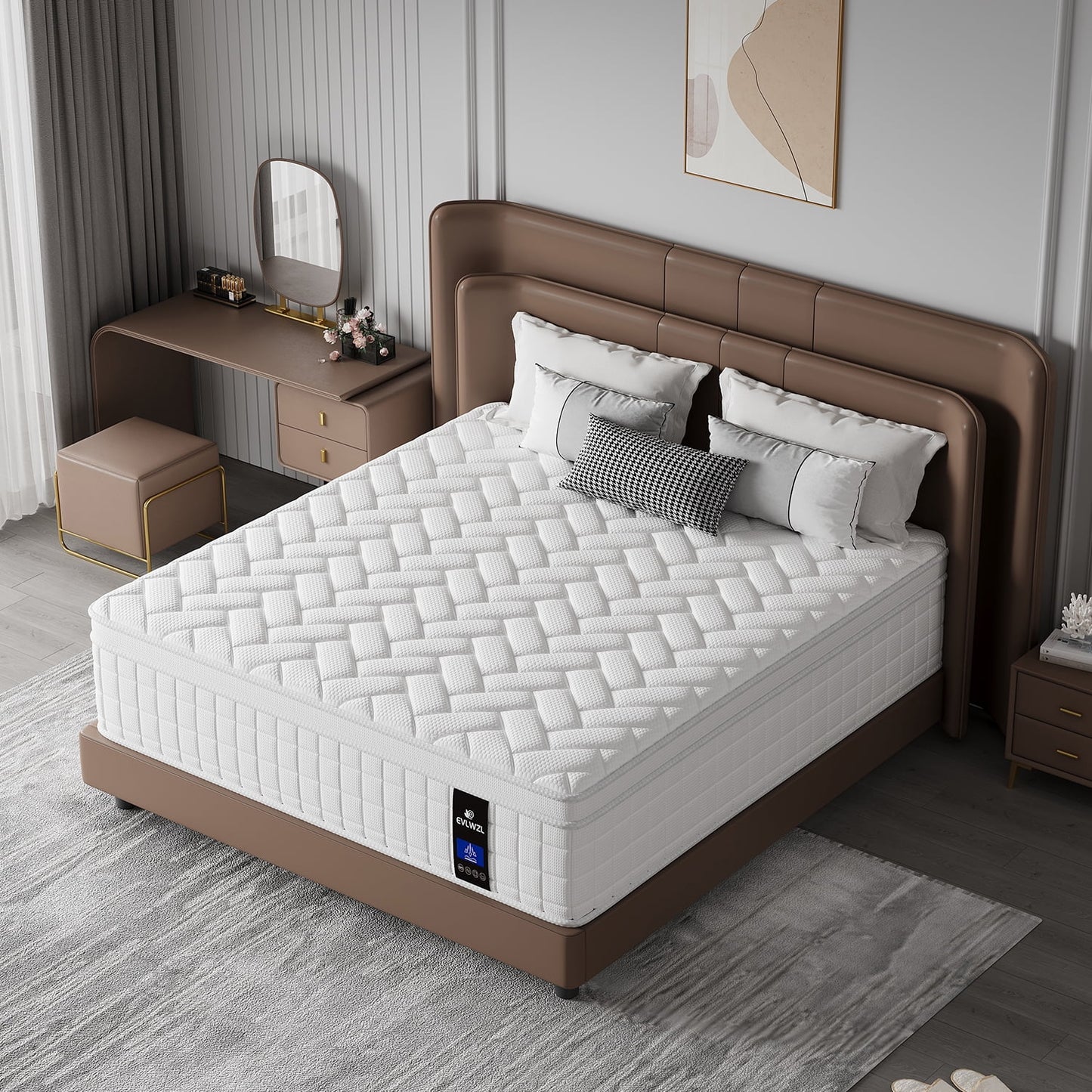 10" Comfort Foam and Pocket Spring Hybrid Mattress, Adult, Queen