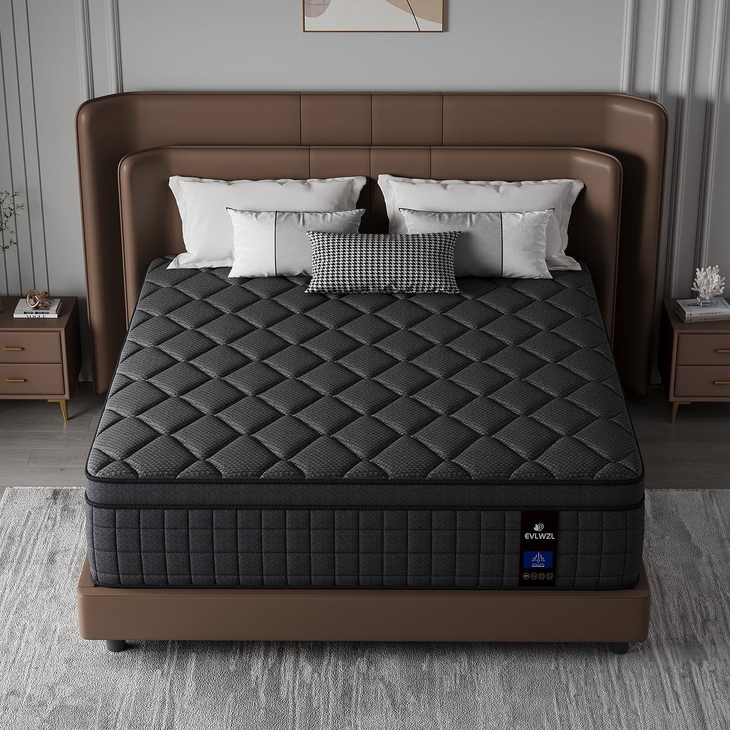 8" King Mattress Hybrid Mattress CertiPUR-US Certified Memory Foam Pocket Spring Mattress in a Box
