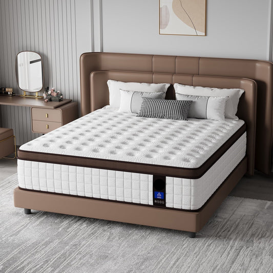 Full Mattress, 12" Gel Memory Foam & Pocket Spring Hybrid Mattress in a Box, Medium Firm, CertiPUR-US Certified