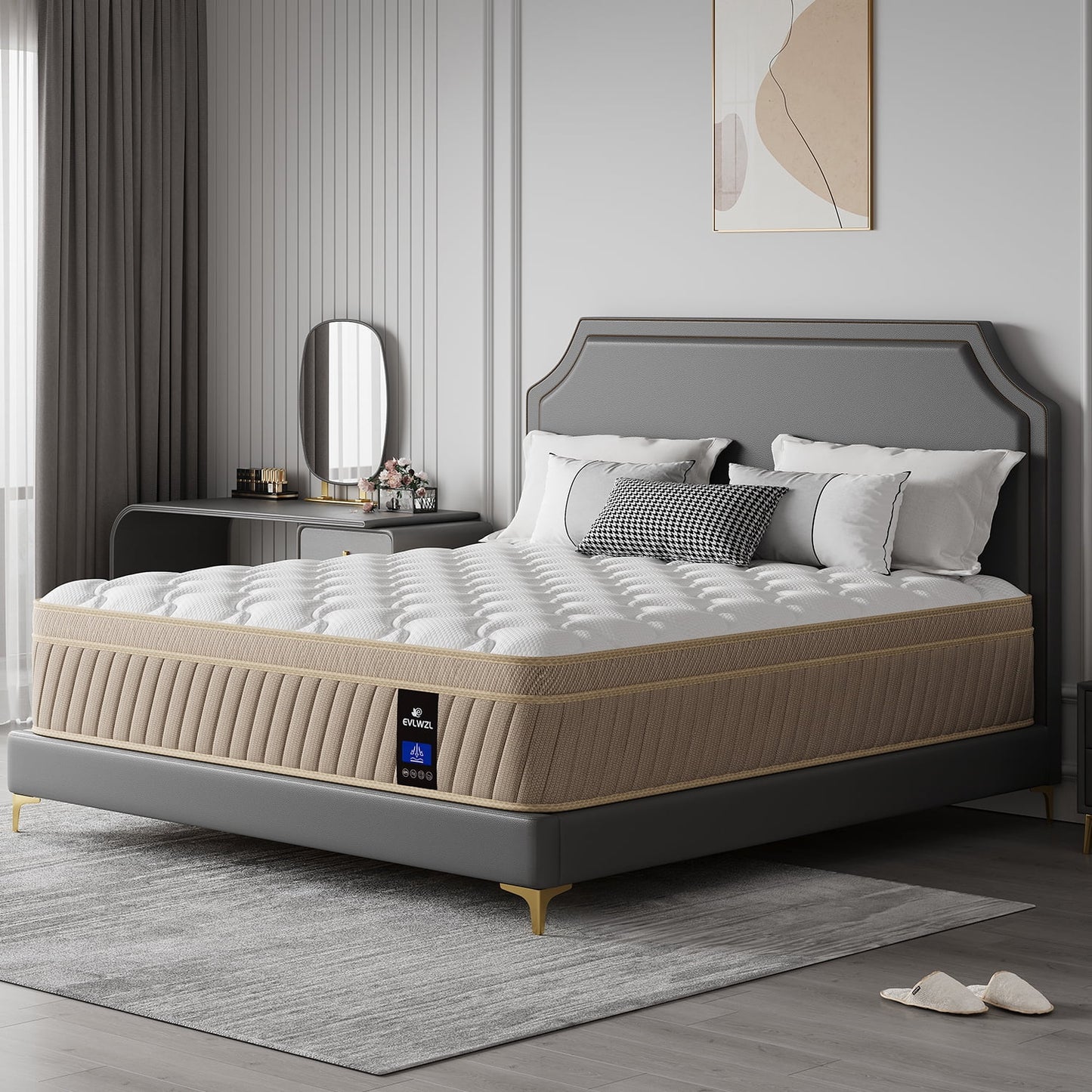 12" CertiPUR-US Certified Memory Foam Pocket Spring Mattress,Hybrid Innerspring Mattress,Full Mattress in a Box