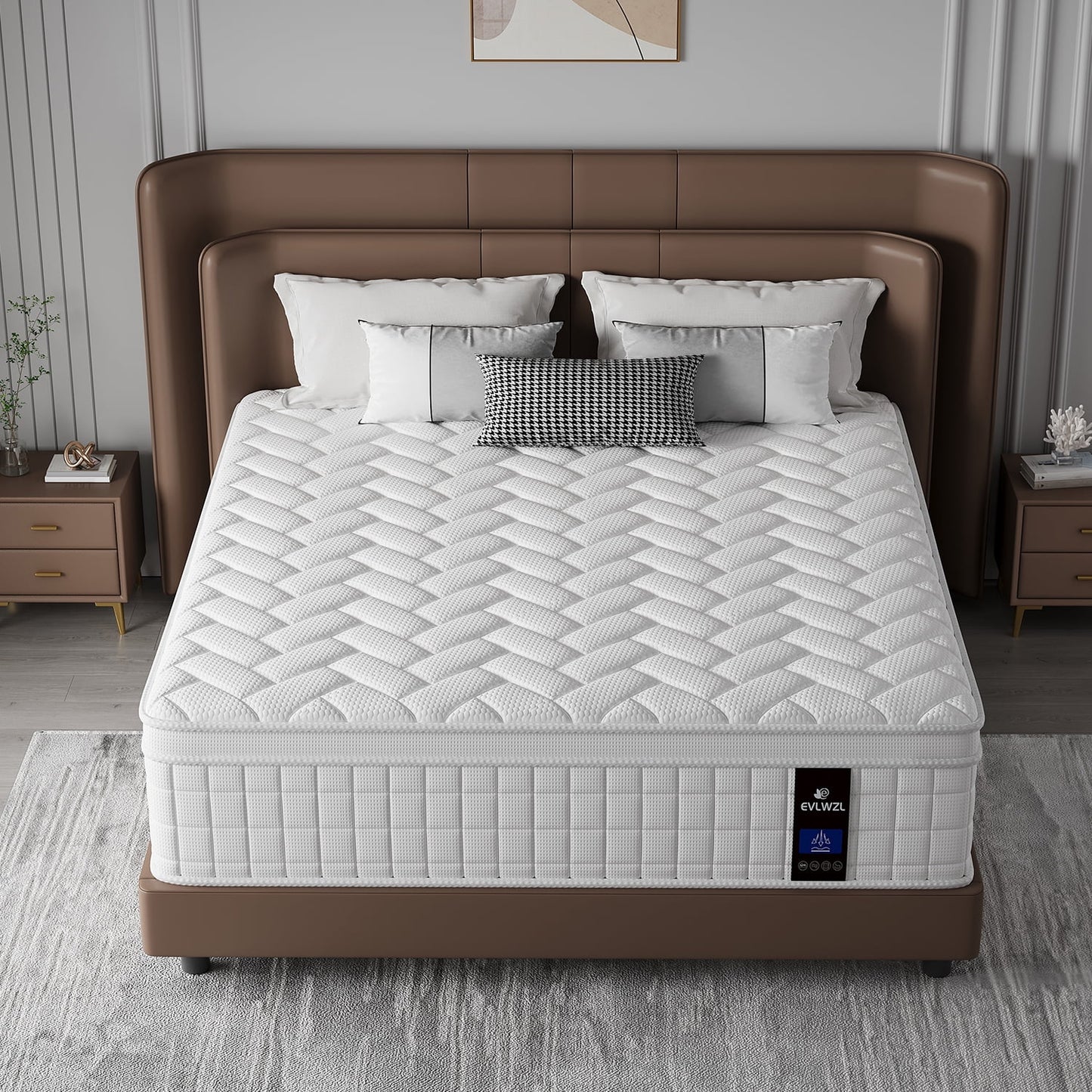 Twin Mattress, 10 Inch Mattress Twin Size, Individual Pocket Spring and Foam Mattress in a Box